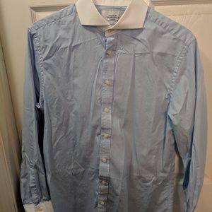 Jos A Bank contrast spread collar dress shirt